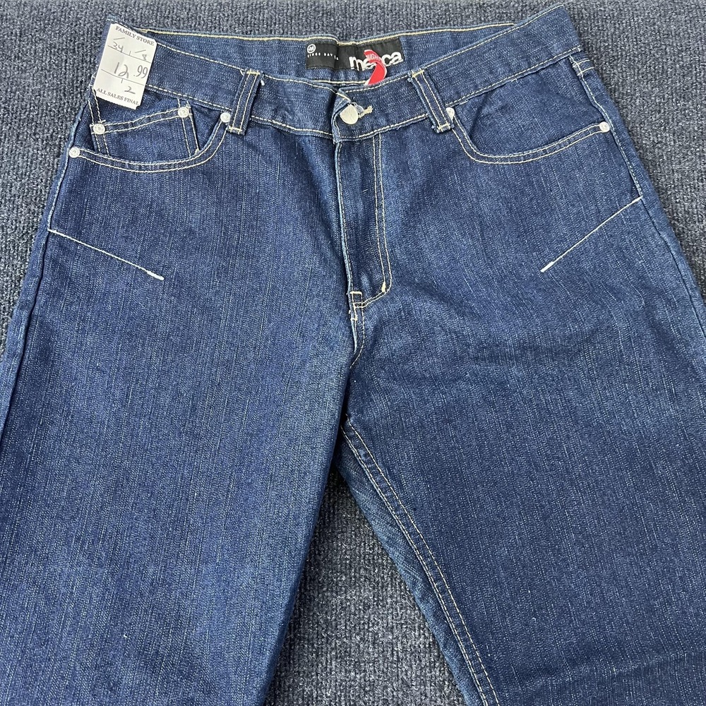 Vintage Y2K Mecca Jeans 33x30 Blue Denim Regular Straight Fit‎ Dark Wash Jeans